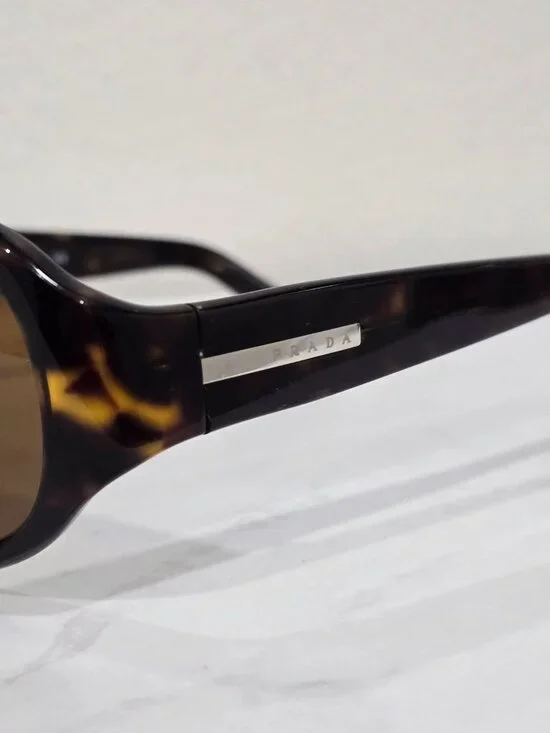 Prada ✦ Oversized Tortoise Sunglasses SPR01E ✦ Brown Gradient Lenses Italy - Picture 4 of 10